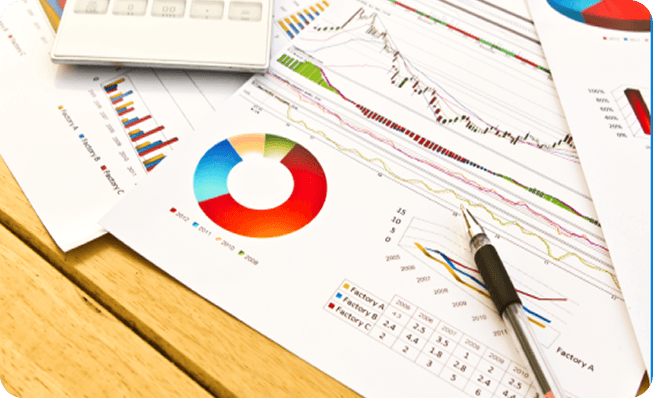 Simple financial structure management charts