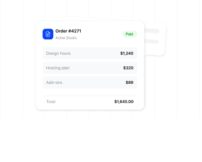 Create Orders in Minutes