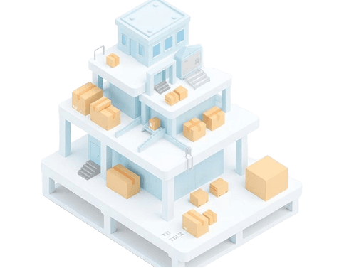Credit note workflow 3D warehouse graphic