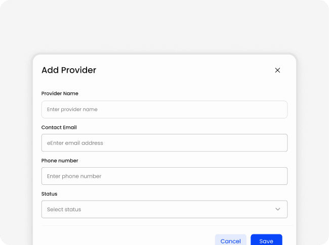 Add pension provider form preview